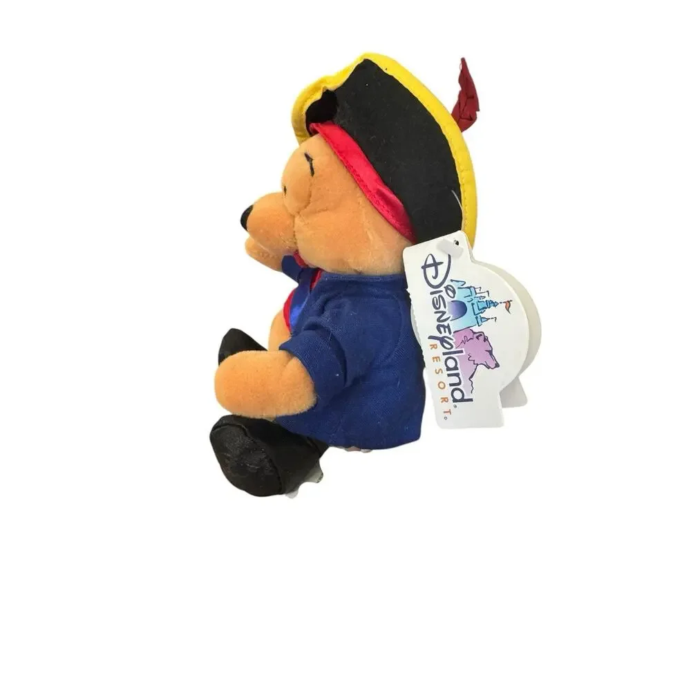 Disneyland Resort Winnie The Pooh Pirate Pooh Bean Bag Stuffed Plush 8” Toy